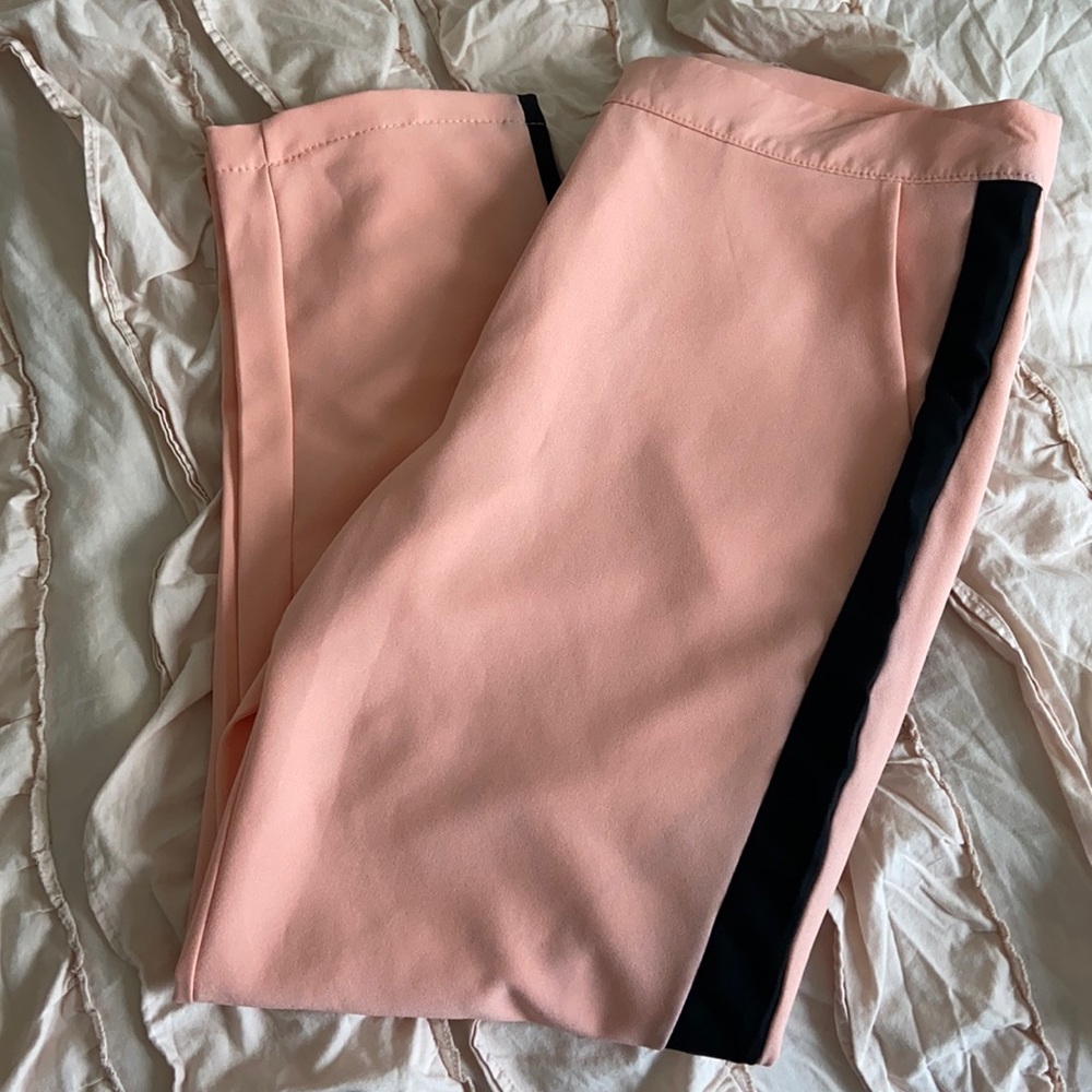 Peach pants with black detailing 🧡✨🌻